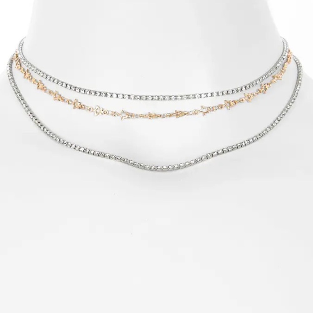 🌟5 for $25🌟 NWT Multilayer Star Crystal Necklace